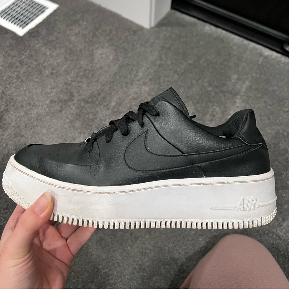 black air force 1 leather